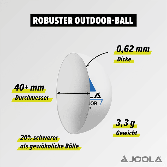 Pelotas de Ping Pong para Exteriores - Paquete de 6 Pelotas