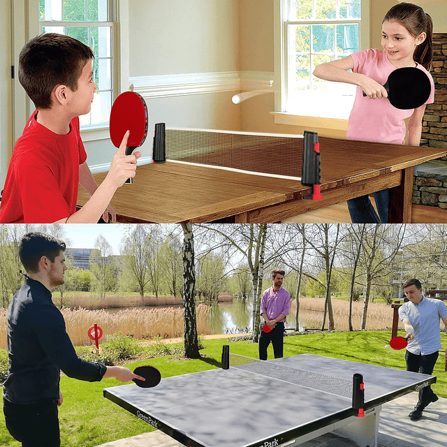 Juego de paletas de ping pong con pelotas, juego de raquetas