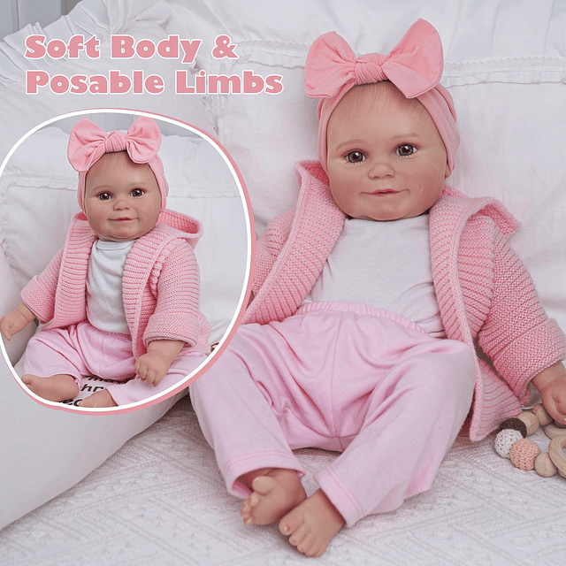 Muñecas bebé realistas – 20 pulgadas de cuerpo suave, muñeca