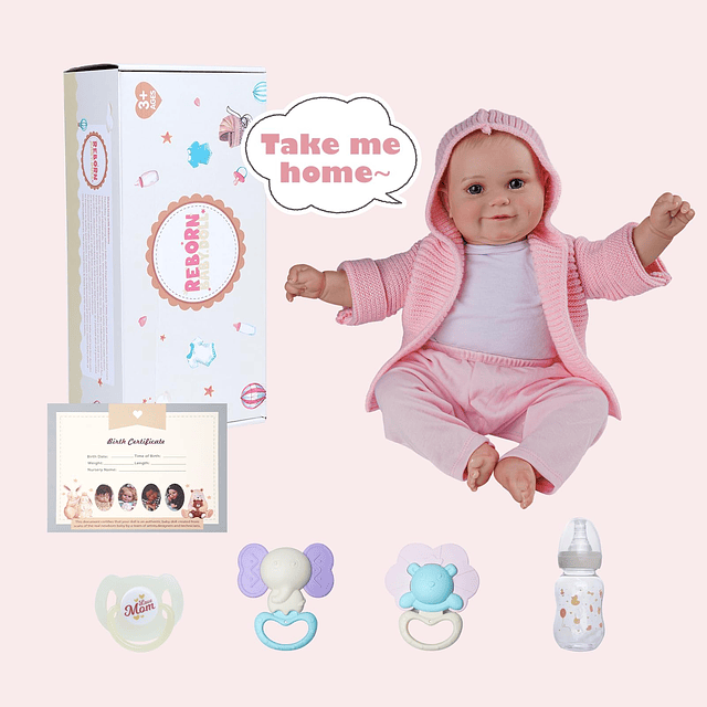 Muñecas bebé realistas – 20 pulgadas de cuerpo suave, muñeca