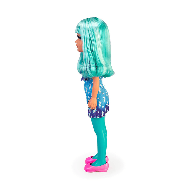 Muñeca Neon Fashion con pelo azul, muñeca de 16"