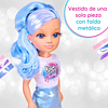 Shine Blue, muñeca de moda de 16 pulgadas con cabello iridis