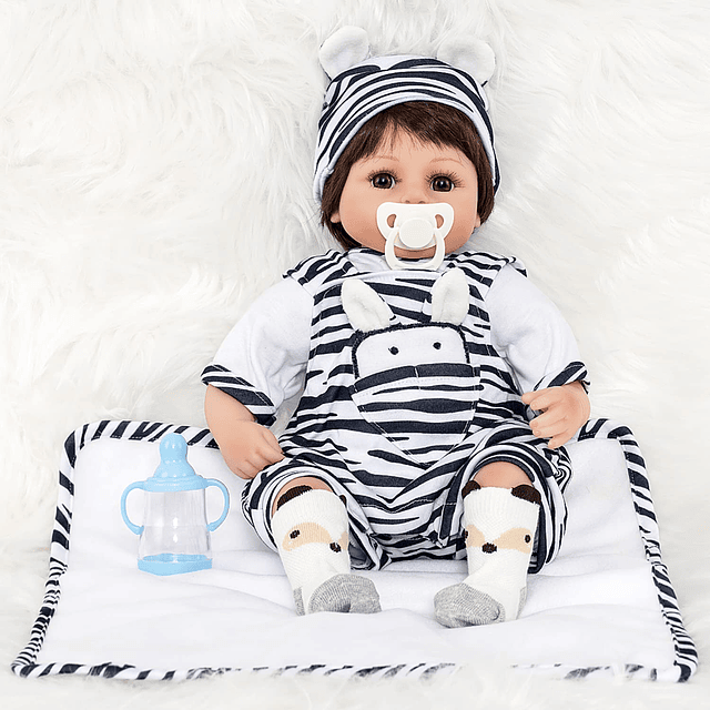 Reborn Baby Doll Realista Silicona Vinilo Bebé 16 pulgadas P