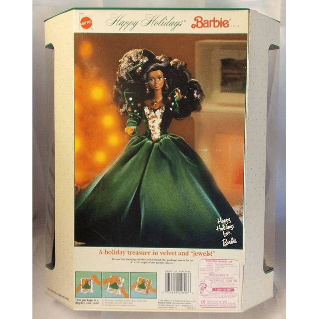 Felices fiestas Barbie 1991 Afroamericana