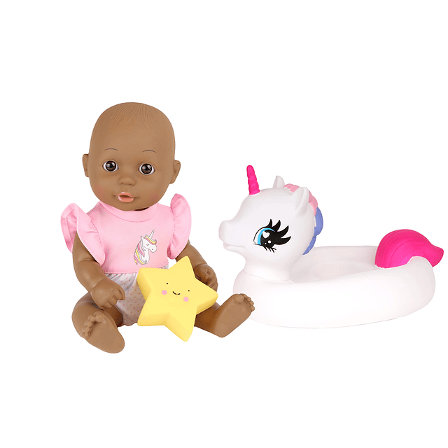 Dream Collection Bath Time - Muñeca bebé de 12 pies con flot