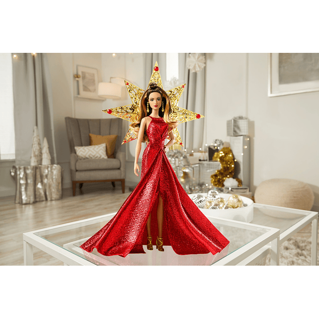 2017 Holiday Teresa Doll, Morena con Vestido Rojo