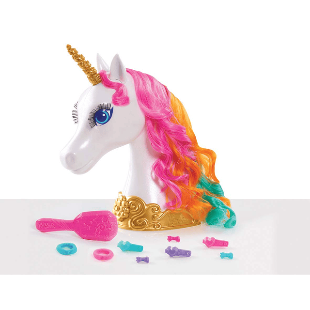 Dreamtopia Cabeza de peinado de unicornio de 12 pulgadas con