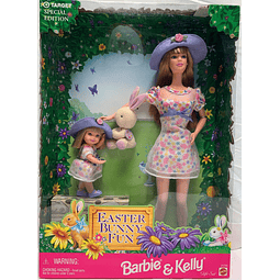 Set de regalo divertido de Barbie y Kelly del conejito de Pa