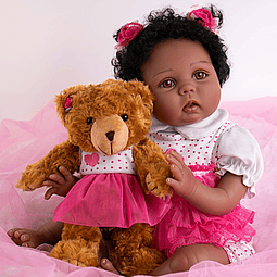 Reborn Baby Dolls Negro - Muñeca bebé realista de 22 pulgada