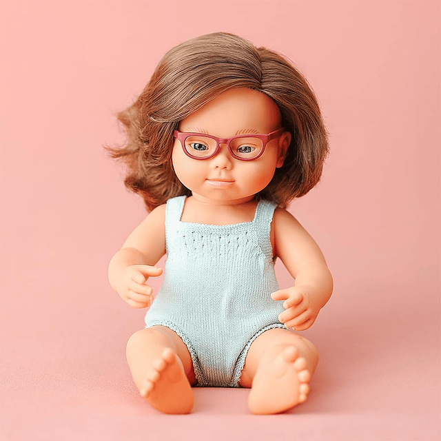 Muñeca 15'' Edición Colorida Niña Caucásica con Síndrome de