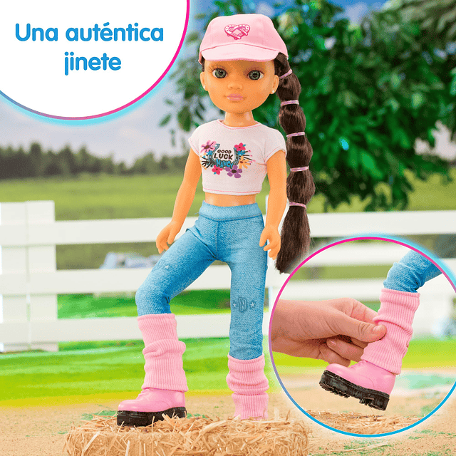 Muñeca de moda ecuestre de 16" con accesorio de caballo para