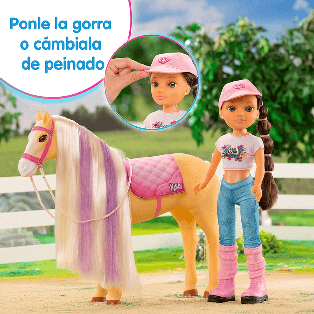 Muñeca de moda ecuestre de 16" con accesorio de caballo para