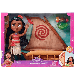 Muñeca articulada Princess Moana con canoa Voyager