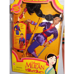 Muñeca Secret Hero Mulan de Mattel 1997 - Nueva en caja