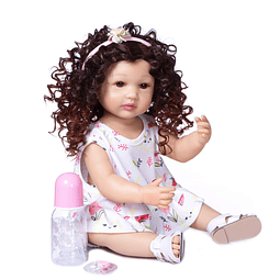 Reborn Baby Dolls Silicona Cuerpo Completo Niña 22 Pulgadas