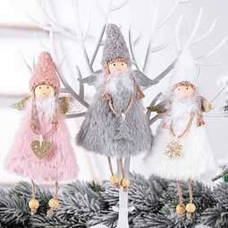 3 colgantes de muñeca de ángel, colgante de árbol de Navidad