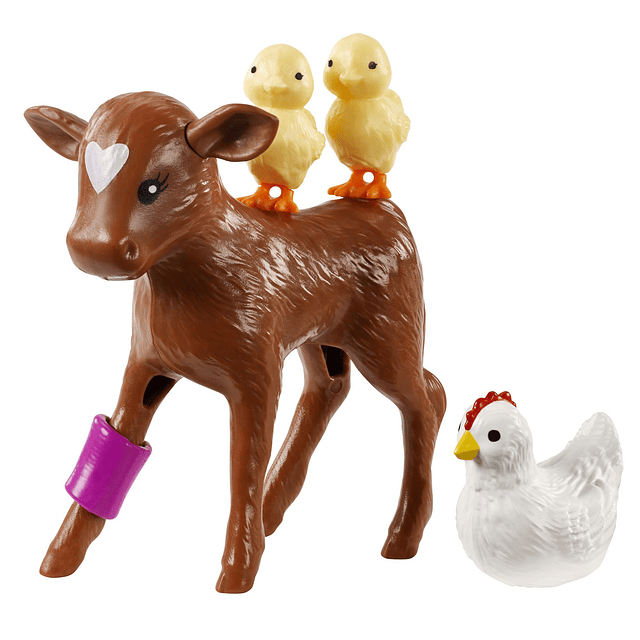 Muñeca rubia Sweet Orchard Farm y juego con 7 animales