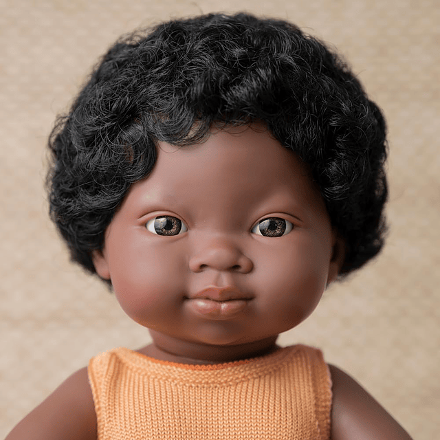 Muñeca 15'' Edición Colorida Niña Africana con Pelele Melón