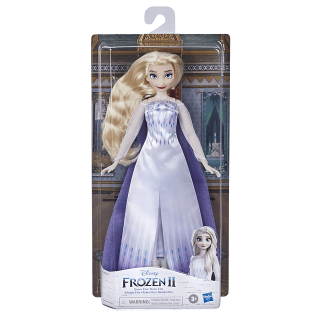 Muñeca de moda Disney's 2 Snow Queen Elsa, vestido, zapatos