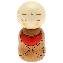 Usaburo Muñeca Japonesa Kokeshi, Ojizo Marrón