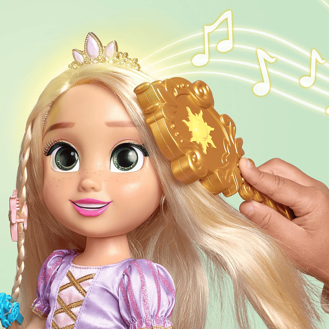 ¡Muñeca cantante de la princesa Rapunzel de Disney con cabel