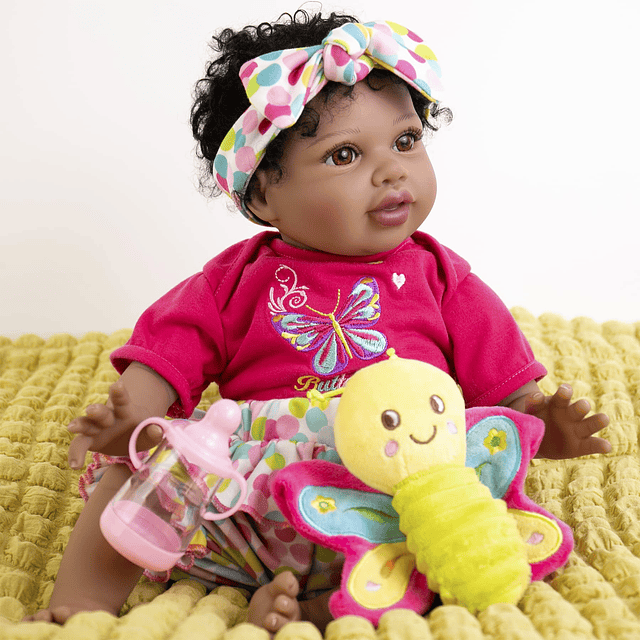 Realista Reborn Baby Dolls 22 pulgadas Negro Americano Reali