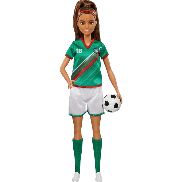 Careers Muñeca de moda y accesorios, jugadora de fútbol con