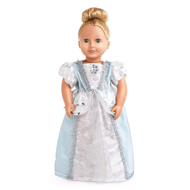 Vestido de muñeca de princesa Cenicienta - Muñeca no incluid