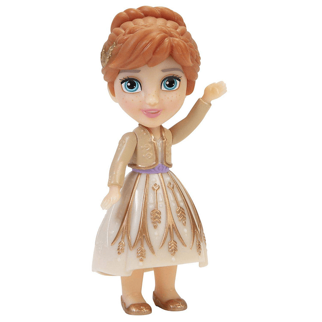 Princess Mini muñeca poseable de 3 pulgadas (vestido dorado