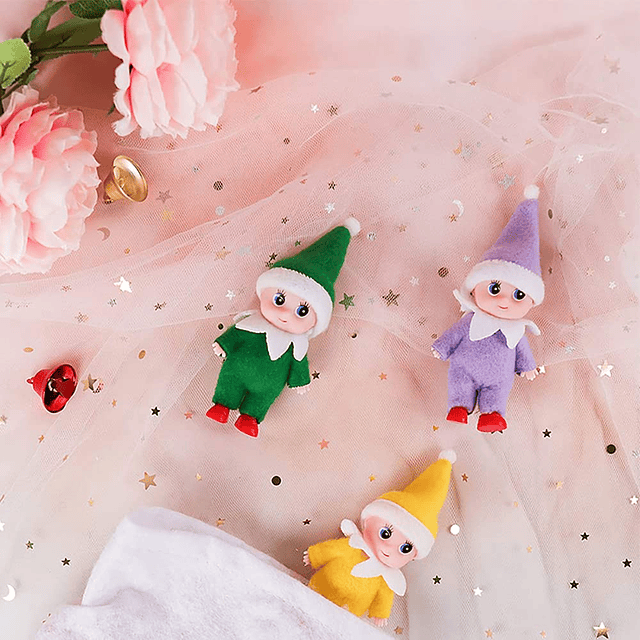 Mini Baby Elf Twins Elves Set Craft Niño Pequeño Bebé Muñeca