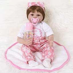 Reborn Baby Doll Realista Silicona Vinilo Bebé 24 pulgadas P