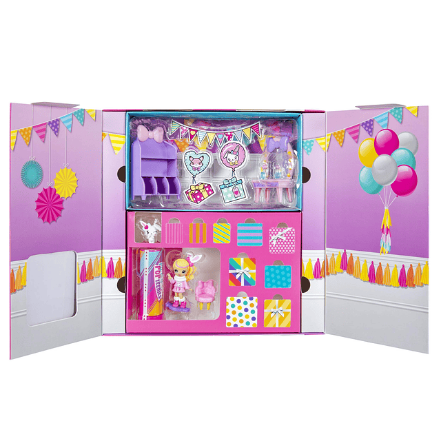 Party Popteenies - Caja sorpresa Cutie Animal Party con conf