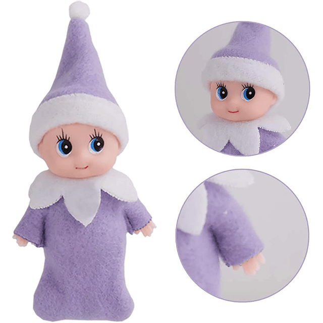 7 piezas Mini Baby Elf Twins Kindness Elves Craft Set pequeñ