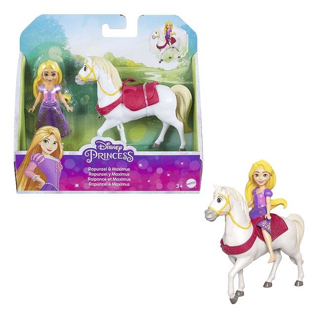 Disney Princess Rapunzel Muñeca pequeña y caballo Maximus co