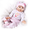 Reborn Baby Dolls Girl - Muñeca realista de vinilo suave par