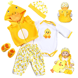 Conjunto de 5 piezas de ropa para muñeca bebé Reborn, trajes