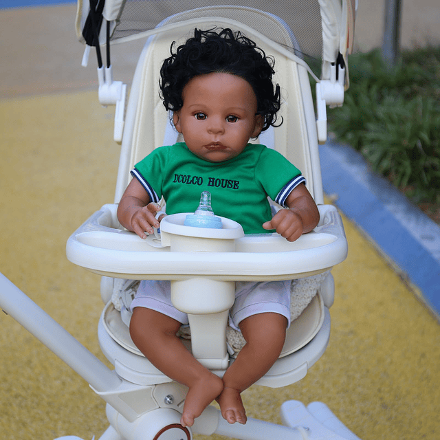 Muñecas de bebé realistas, niño negro, muñeca afroamericana