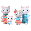 Honey Bee Acres Purringtons Cat Family - 4 muñecas flocadas