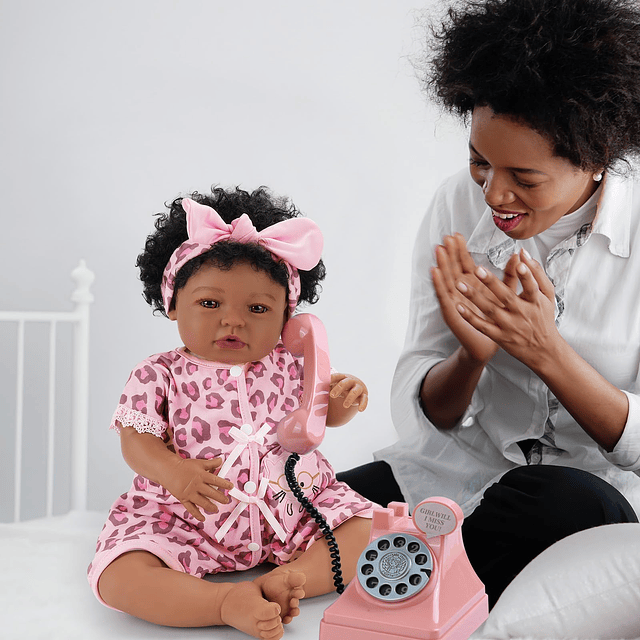 Reborn Baby Dolls Black Girl, 20 pulgadas Realista Black Gir