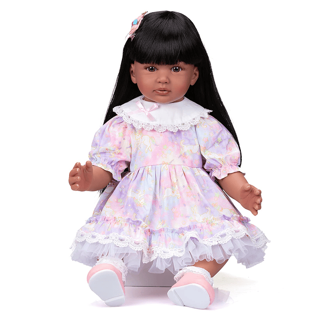 Reborn Toddle Doll Girl Negro, 24 pulgadas Realista Bebé Reb