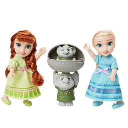 Muñecas Disney Petite Anna y Elsa con juego de regalo de Tro