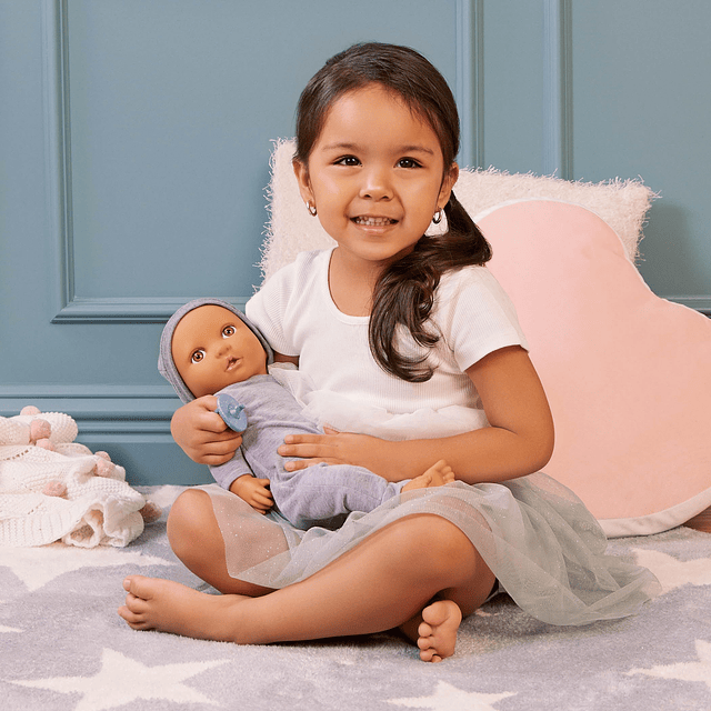 Lullababy - Muñeca bebé realista de 14 pulgadas - Ojos color