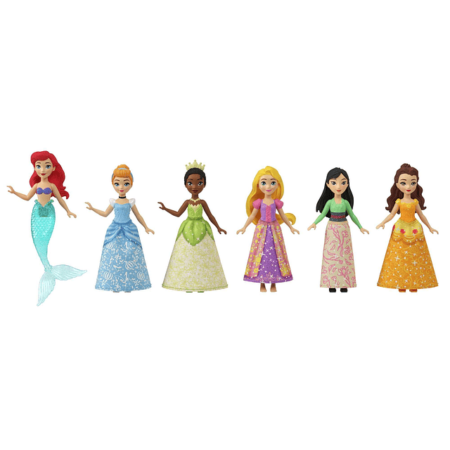 Disney Princess Toys, juego de fiesta de muñecas pequeñas co