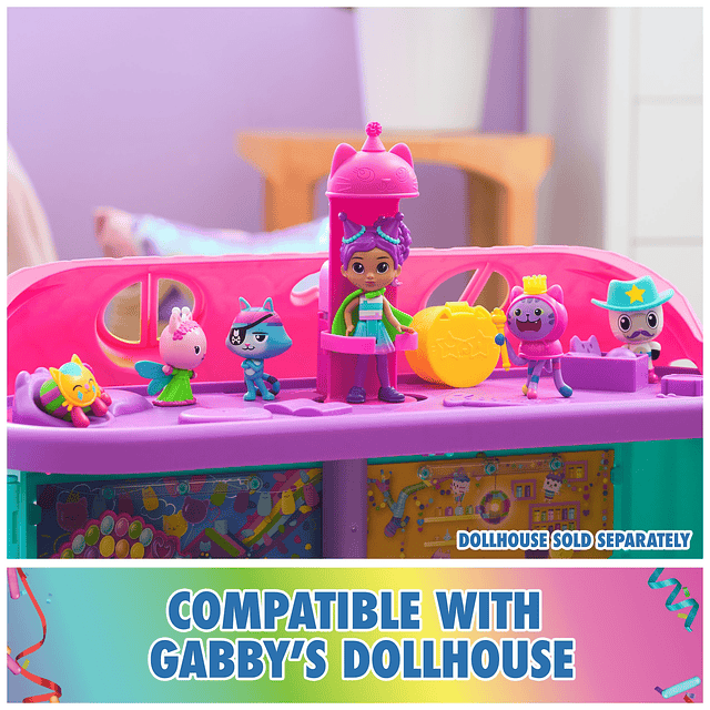 Casa de muñecas de Gabby, figuras temáticas de celebración c