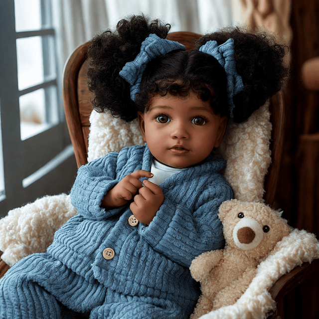 Muñecas realistas para bebés recién nacidos, niña negra, 20.