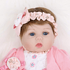 Reborn Baby Doll Realista Vinilo de Silicona Baby Pink Hairb