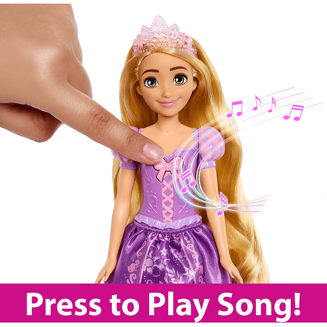 Disney Princess Toys, Rapunzel Singing Fashion Doll, canta "