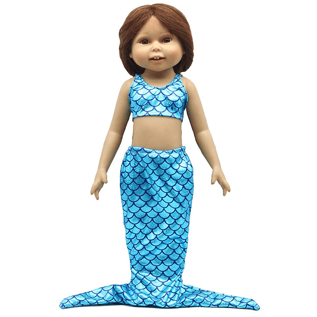 Conjunto de disfraz de sirena para muñeca de 18 pulgadas par