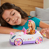 Muñeca Chelsea y coche de juguete con tema de unicornio, muñ