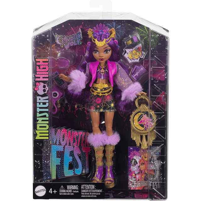 Muñeca Monster Fest, Clawdeen Wolf con atuendo glamoroso y a